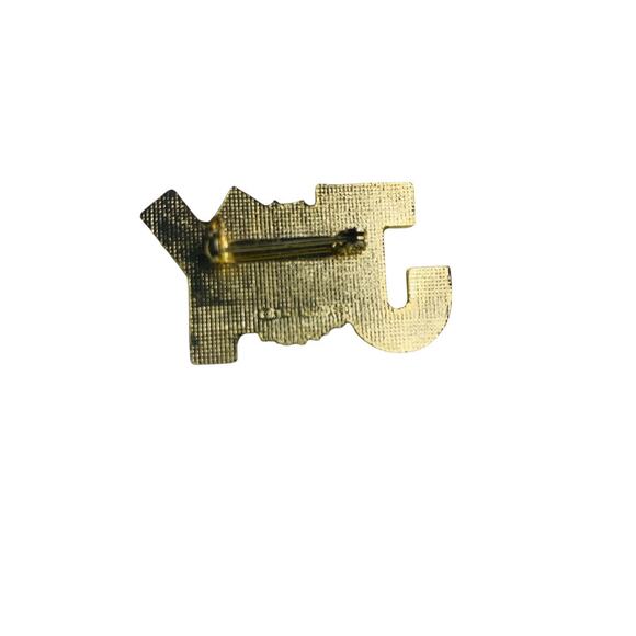 1980 "Joy" Holiday Brooch Pin Resin Multicolor 1.5 Inch - Picture 5 of 7